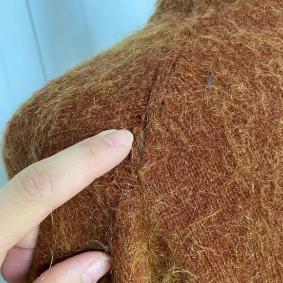 1950s/60s Chocolate-Orange Knitted Sweater from The Brand Black & White - Picture 5 of 10